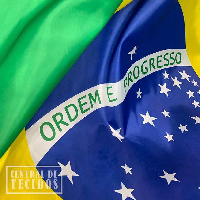 Bandeira do Brasil 150x100 costurada com túnel para bastão