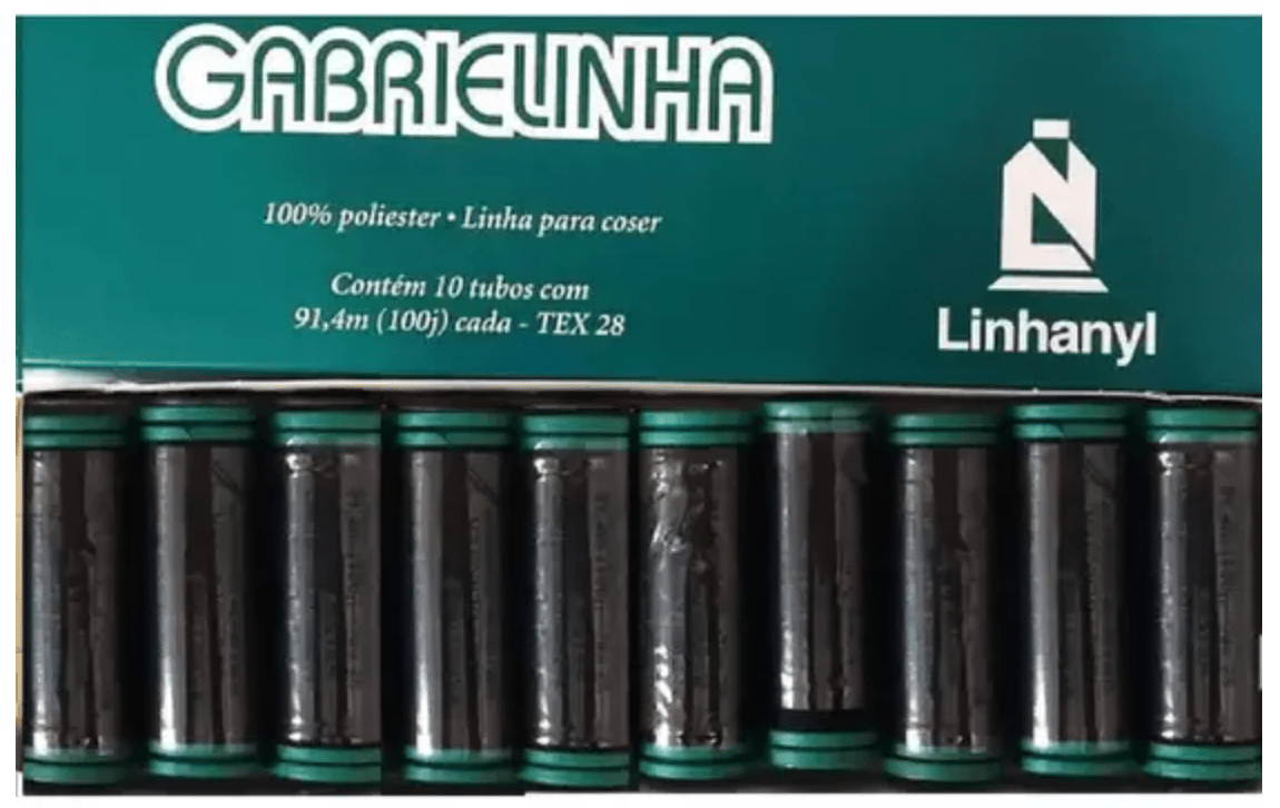Linha Gabrielinha 100j * Cx c/10 tubos - Linhanyl | Preto