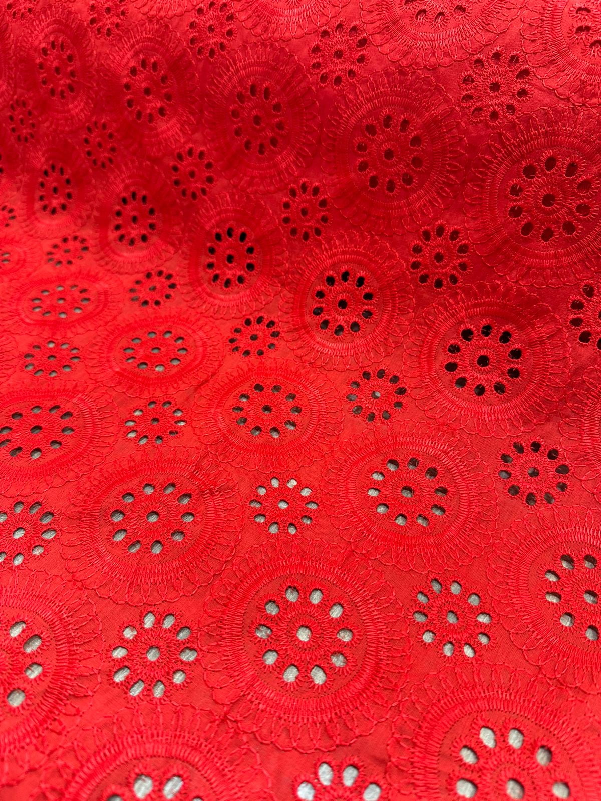 Laise Bordado Algodão Étnic Sol Vermelho