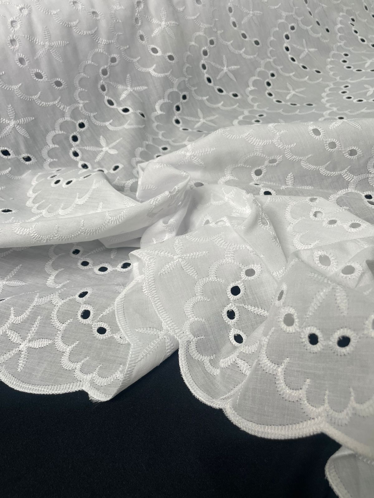 Laise Bordado Algodão Flex Flores Branco 5