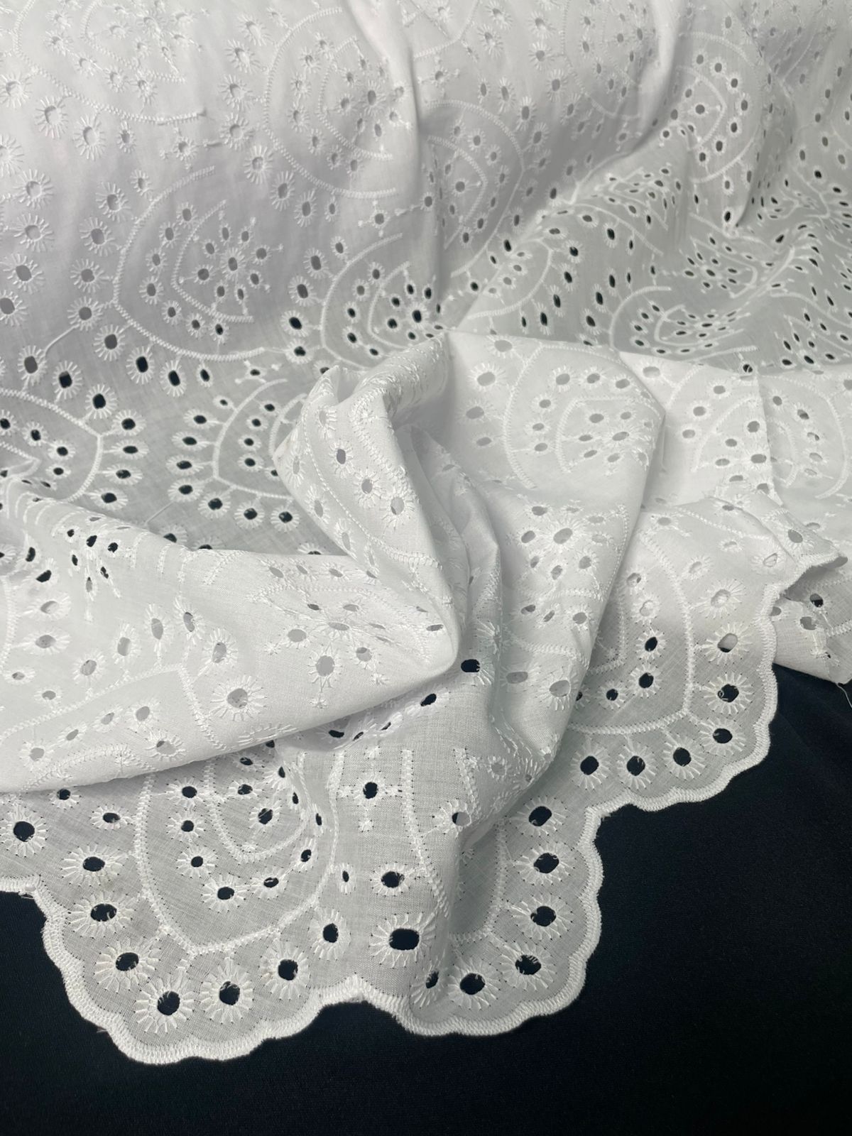 Laise Bordado Algodão Flex Flores Branco 6