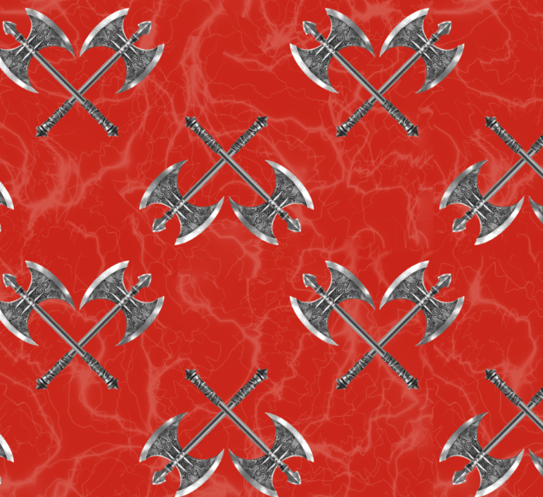 Oxford Digital Machado de Xangô Prata fundo Vermelho