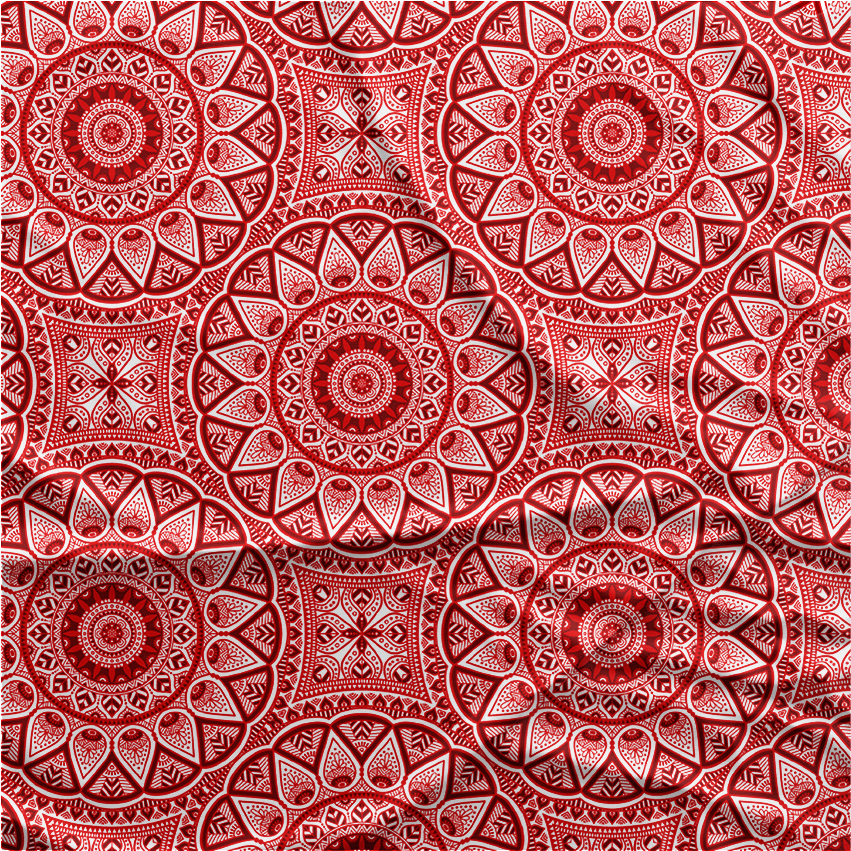 Oxford Digital | Círculo Mandala vermelho e Branco