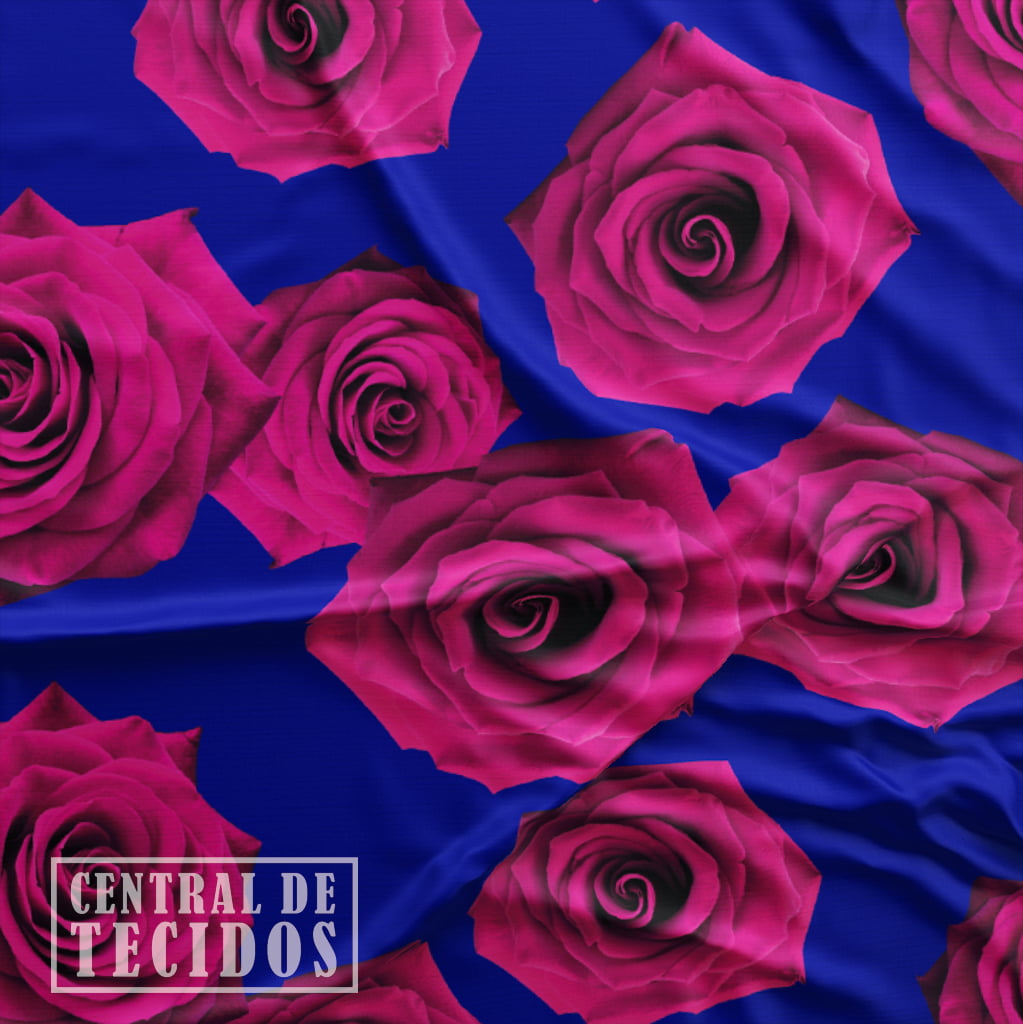Oxford Digital | Rosas Reais Azul Rosa