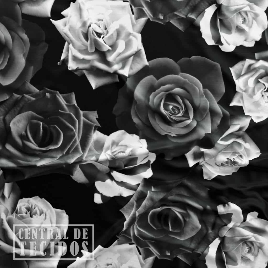 Oxford Digital | Rosas Reais Preto e Branco