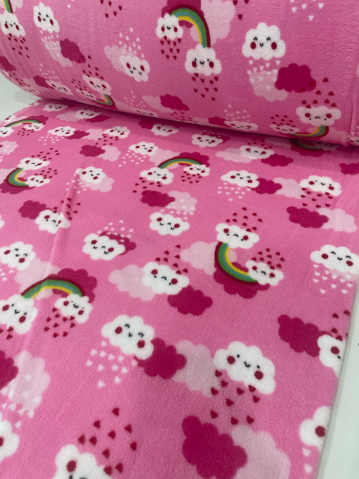 Fleece Mantinha Nuvem Pink