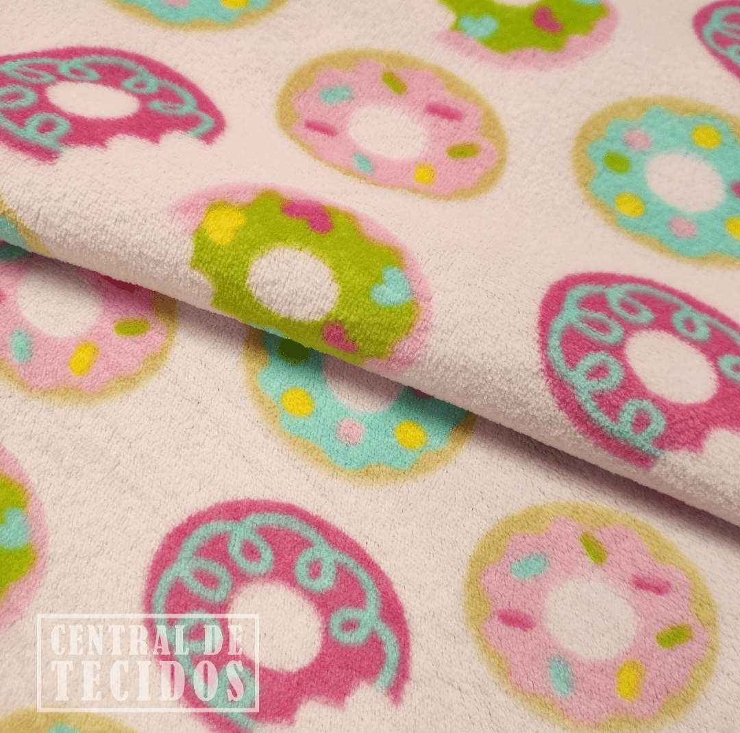 Fleece Multicolor Estampado | Donuts Coloridos 