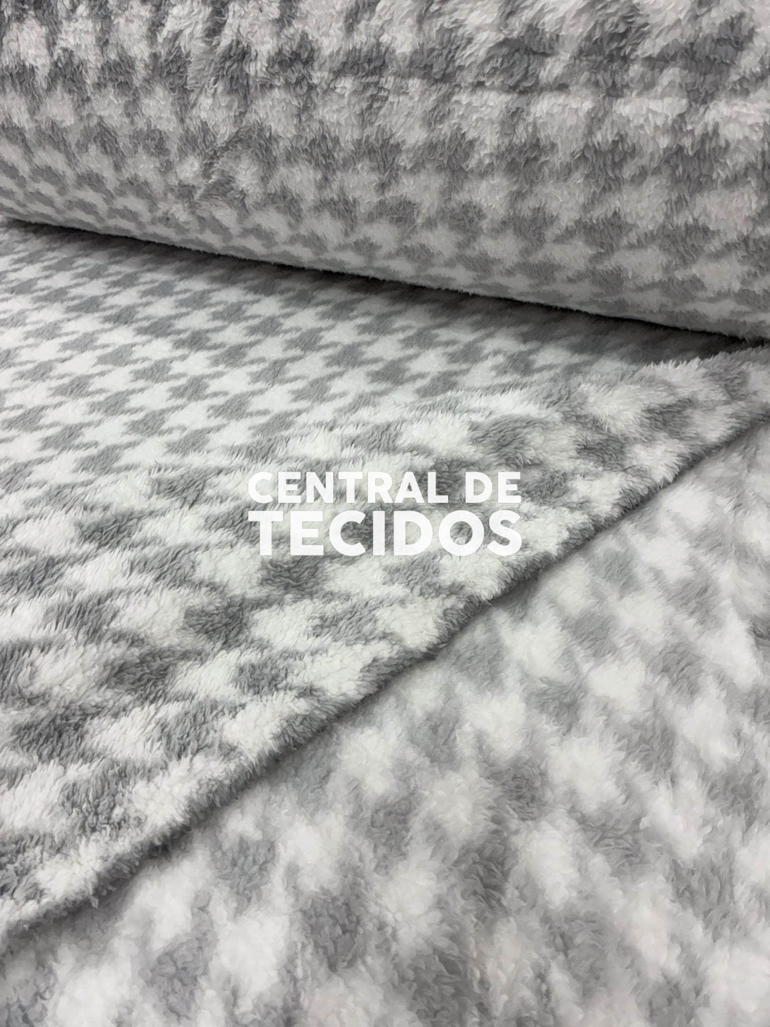 Sherpa Fancy Estampada Pied Cinza