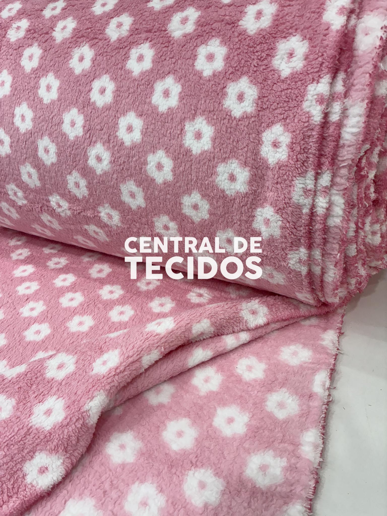 Sherpa Fancy Estampada Rosa Flor