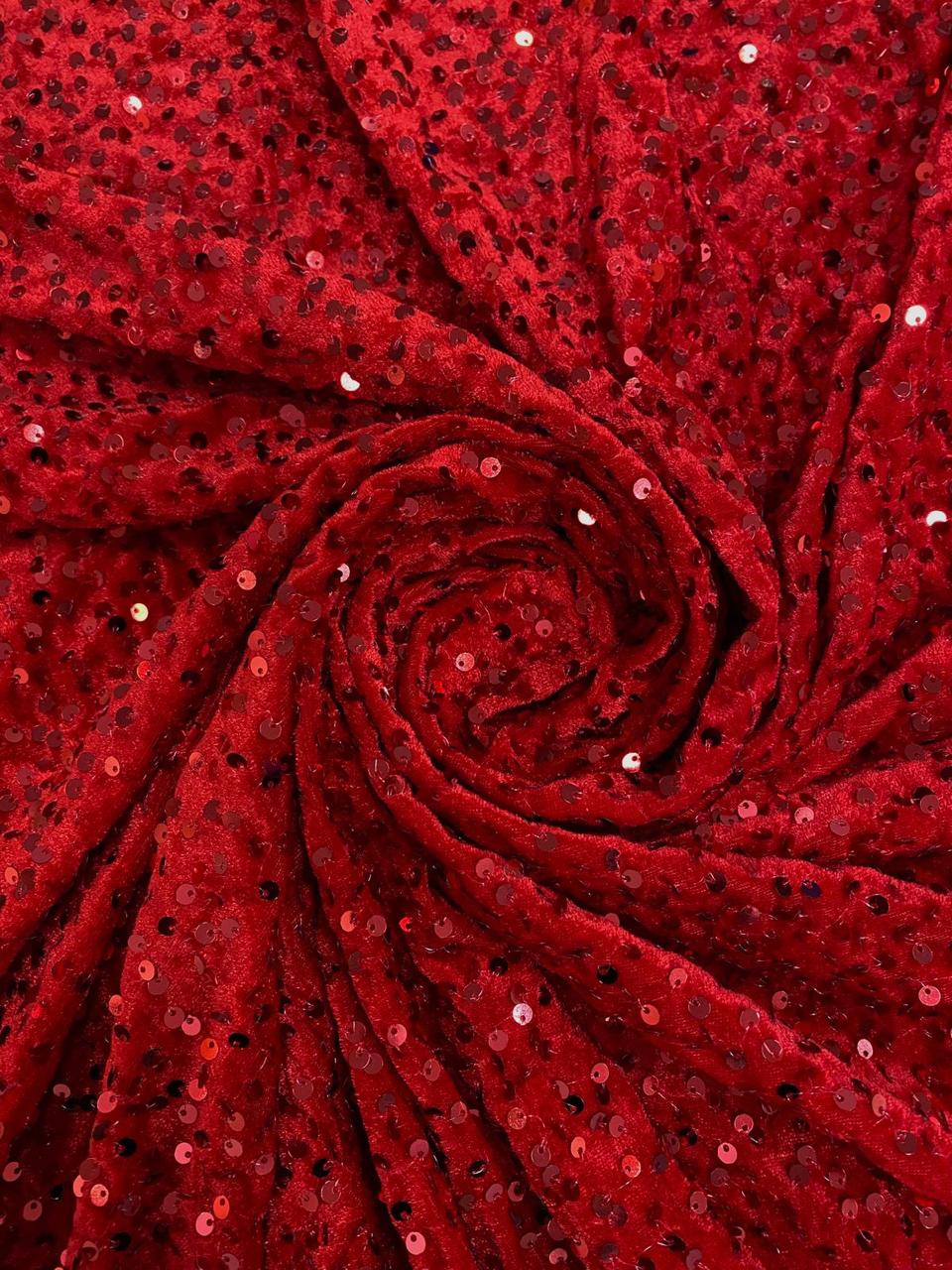 Veludo Cristal  Vermelho