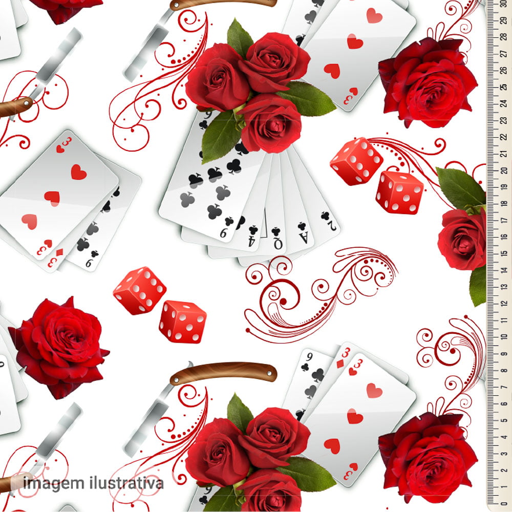 CENTRAL DE TECIDOS - Oxford Digital | Cartas Navalha e Rosas