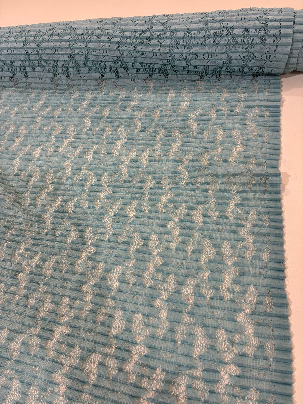 Renda Francesa PLISSADA Azul PRO