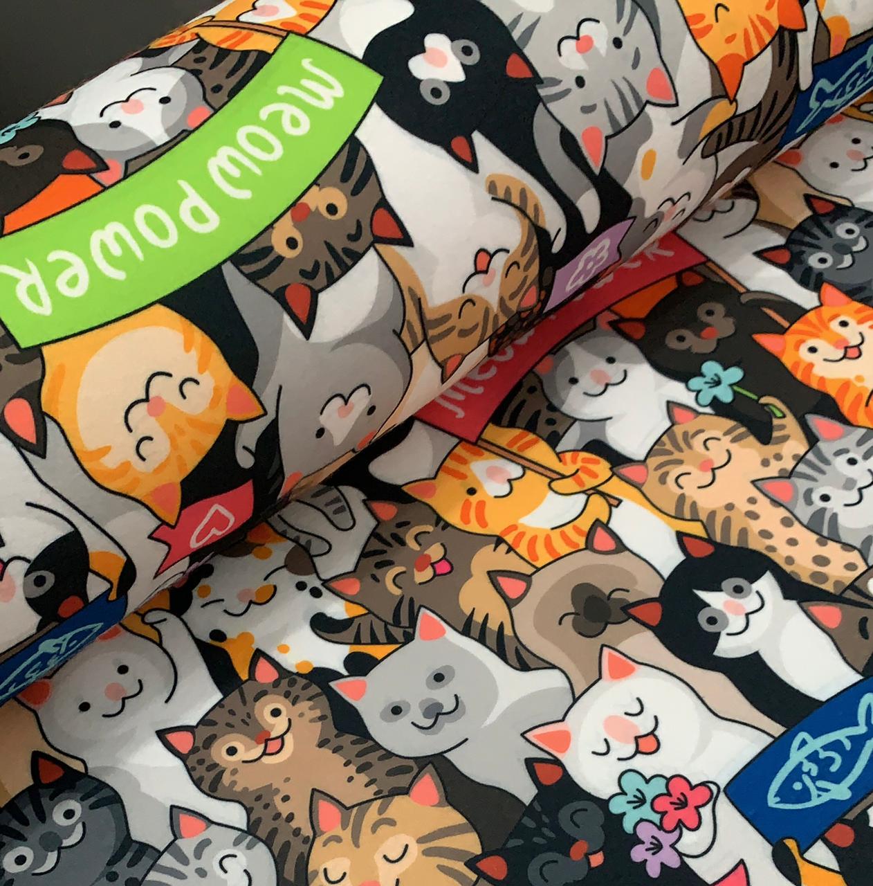 Soft digital estampado | Gatos Meow Power