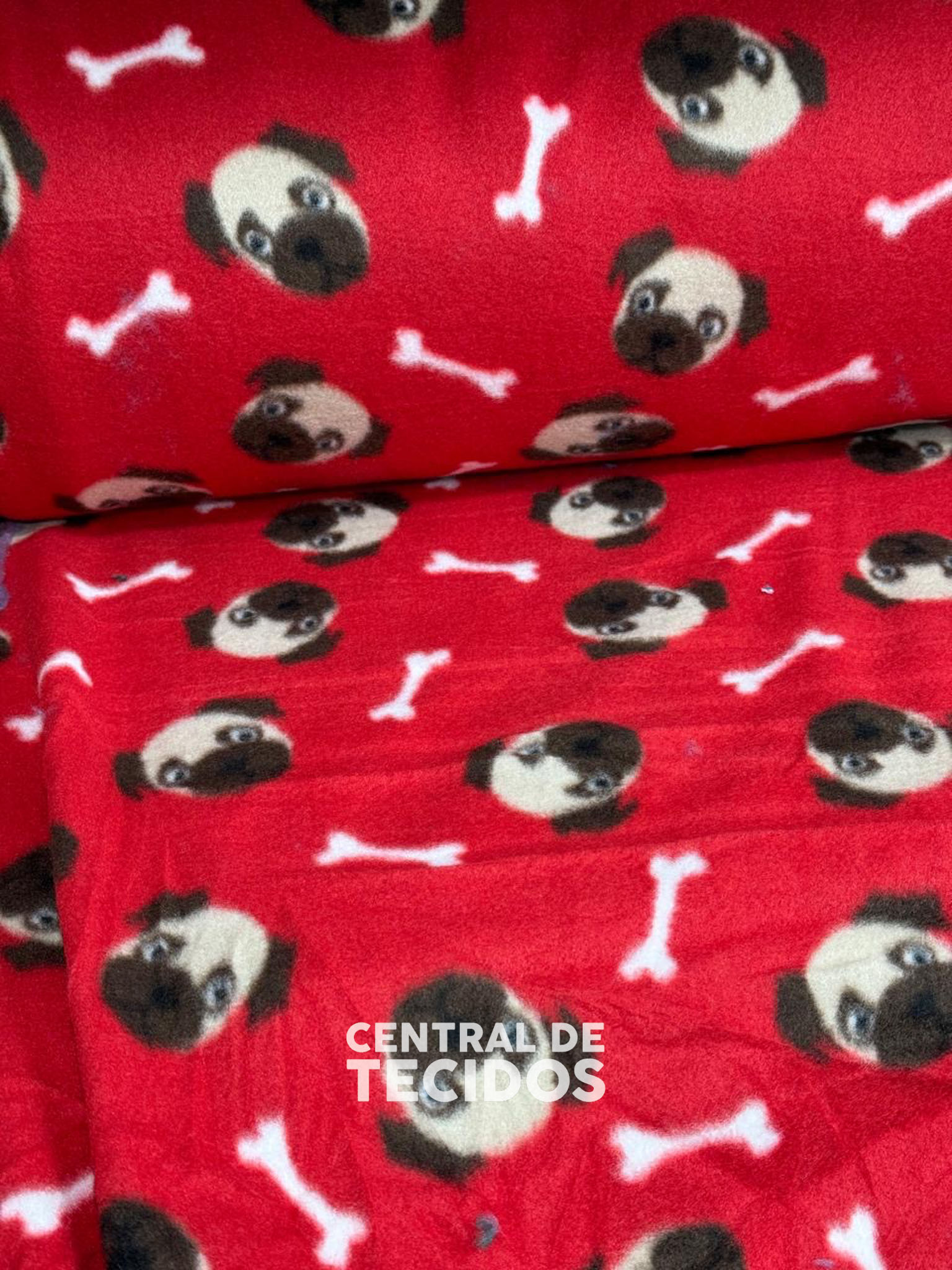 Soft Estampado Buldog Vermelho