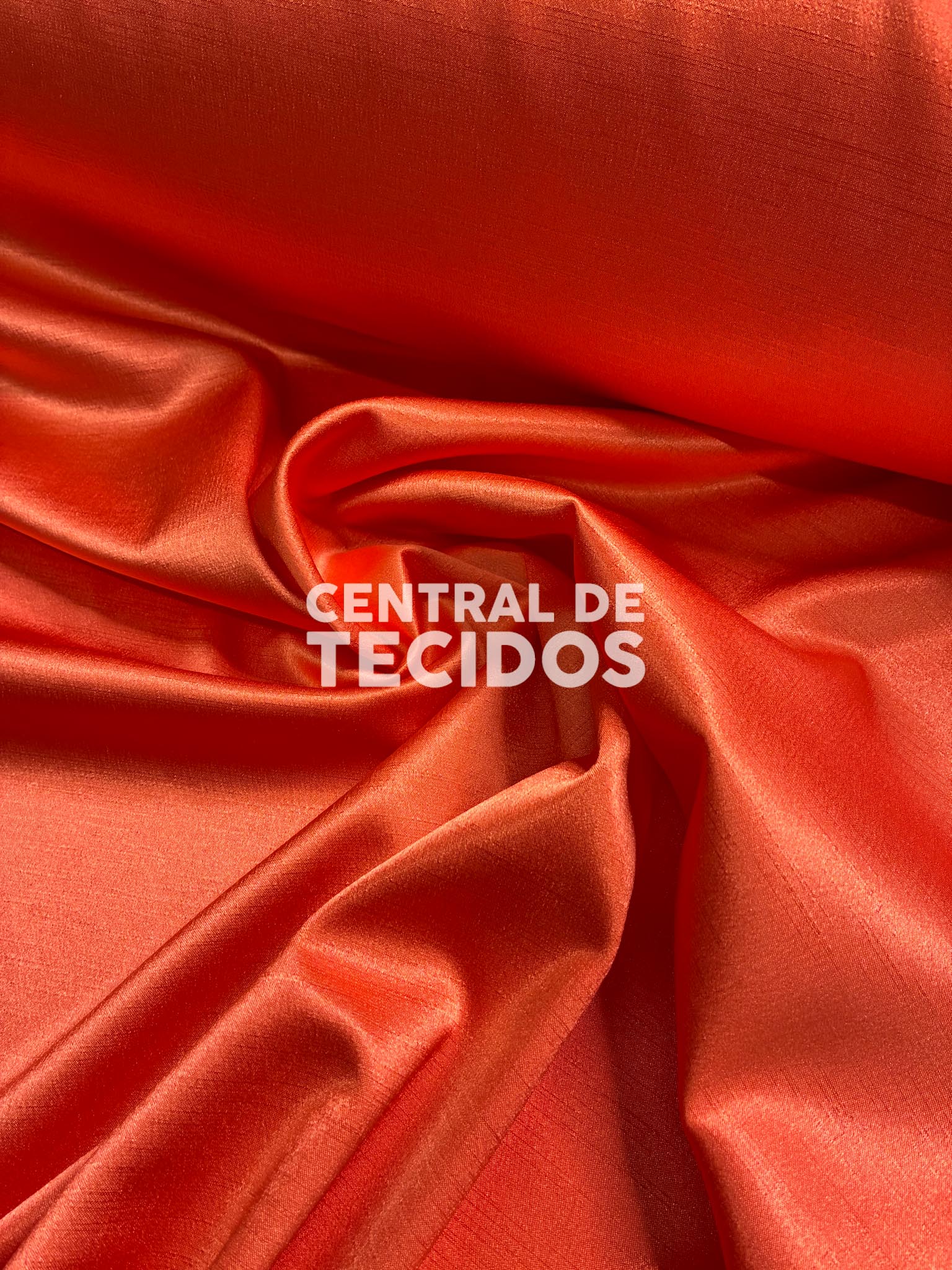 Shantung com elastano Laranja