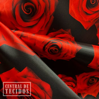 Cetim Estampado Digital Rosas Vermelhas - Cópia (1)