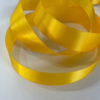 Fita Cetim N5 22mm | Amarelo Ouro