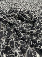 Laise Bicolor Bordado Flor Preto Laise Bicolor Bordado Flor Preto