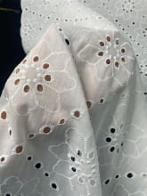 Laise Bordado Algodão Flex Flores Branco 4