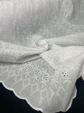 Laise Bordado Algodão Flex Flores Branco 3 Laise Bordado Algodão Flex Flores Branco 3