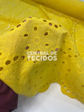 Laise Bordado Algodão Romantic Amarelo