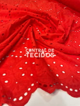 Laise Bordado Algodão Romantic Vermelho