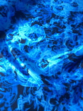 Cetim Estampado Digital Fogo Azul
