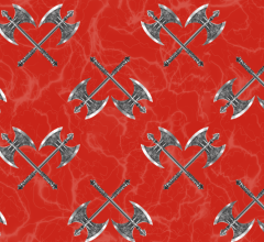 Oxford Digital Machado de Xangô Prata fundo Vermelho