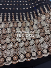 Chiffon Bordado Indiano Flor