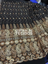 Chiffon Bordado Indiano Ramos