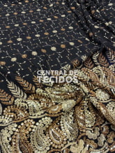 Chiffon Bordado Indiano Ramos