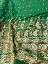 Chiffon Bordado Indiano Verde 25