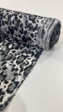 Chiffon Estampado Lurex Animal Print Tigre Preto