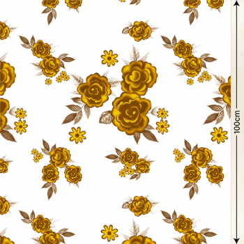 Oxford Digital | Rosas Amarelas fundo branco
