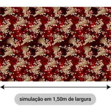 Oxford Estampado Xapanã Pipocas Vermelho