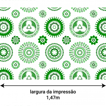 Oxford Digital | Circulos étnicos Verde fundo branco