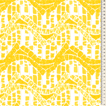 Oxford Digital |  Azulejo Bamboo Amarelo e branco