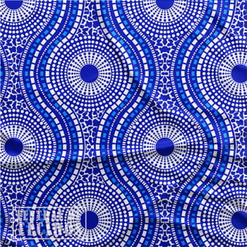 Oxford Digital | Azulejo redondo Azul Royal e branco