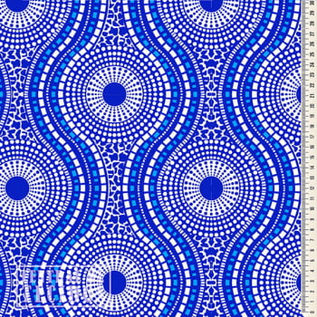Oxford Digital | Azulejo redondo Azul Royal e branco