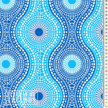 Oxford Digital | Azulejo redondo Azul  Royal e Azul ciano