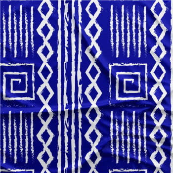 Oxford Digital | Tribal Étnico Azul royal e branco