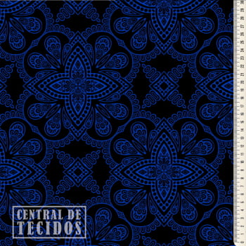 Oxford Digital | Azulejo Colonial Azul royal e preto