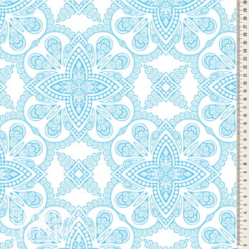 Oxford Digital | Azulejo Colonial Azul claro e branco
