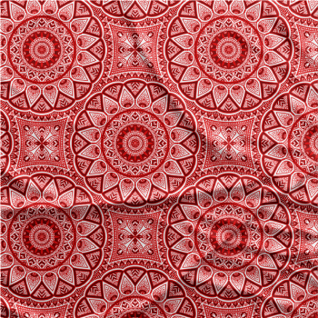 Oxford Digital | Círculo Mandala vermelho e Branco