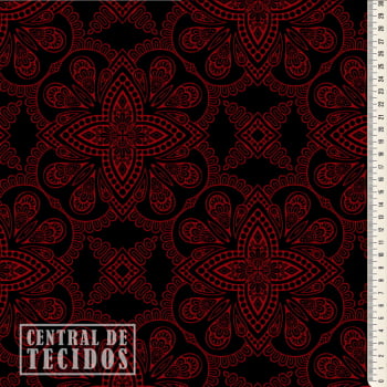 Oxford Digital | Azulejo Colonial Preto e Vermelho