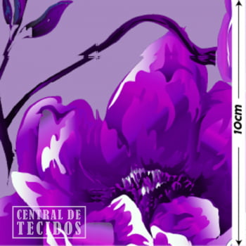 Oxford Digital | Floral Brilho Lilás