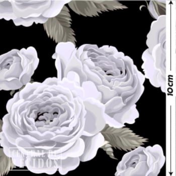 Oxford Digital | Flores Preto Branco Folhas