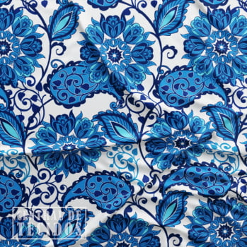 Oxford Digital | Folk Flor Azul 