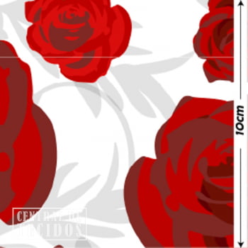 Oxford Digital | Rosas Desenhadas Vermelho