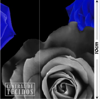 Oxford Digital | Rosas Reais Preto Azul